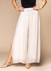 Gia Silk Pants – White